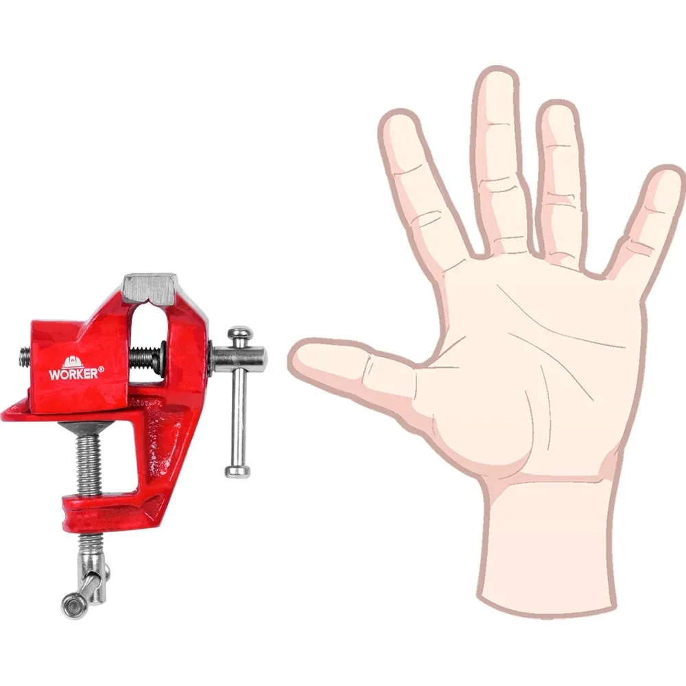 Mini Torno De Bancada Fixo 40Mm Worker - Imagem 5