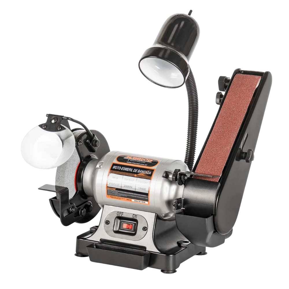 Moto Esmeril + Lixadeira Hobby 370W Mr-46 Manrod - 220V Mono - Imagem 2
