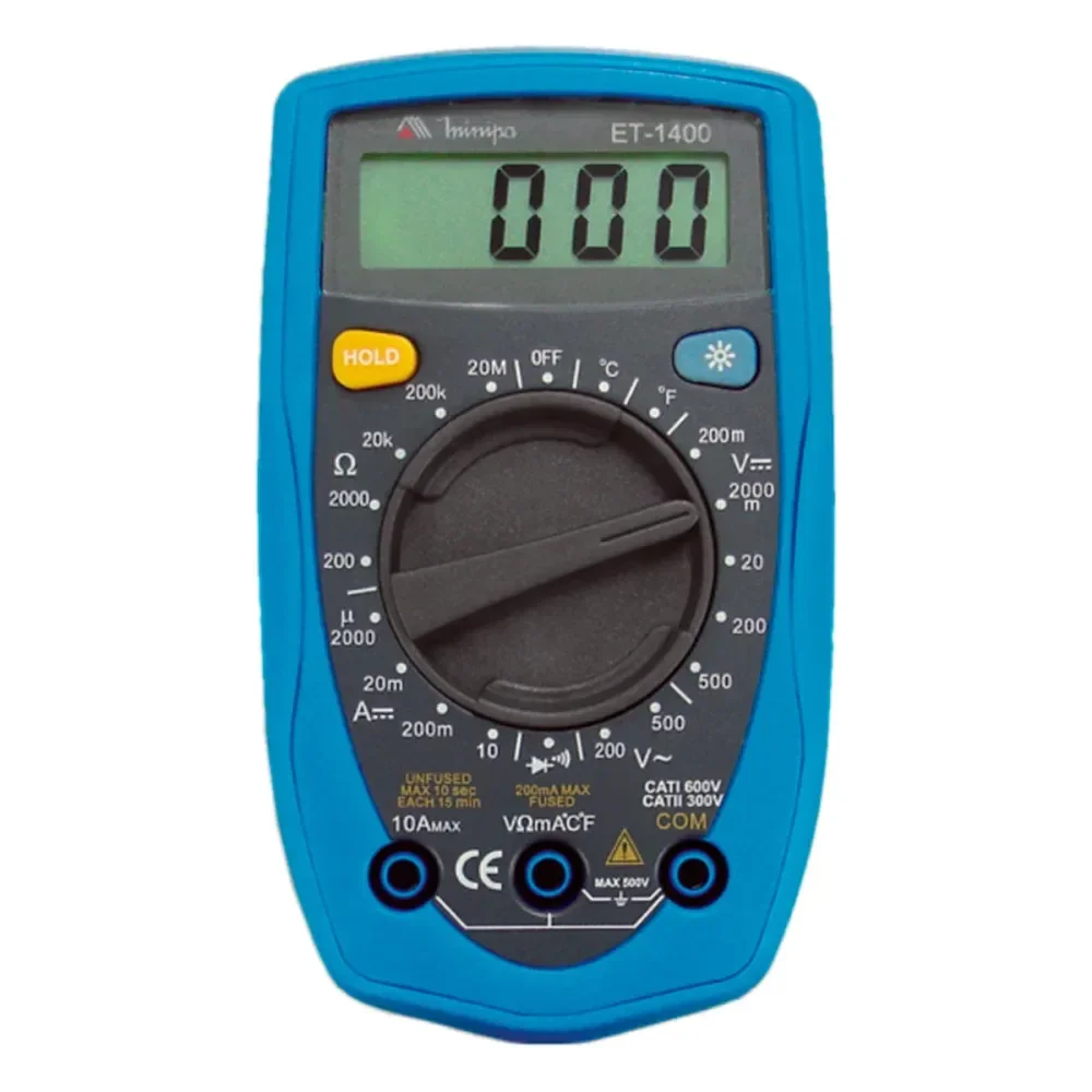 Multímetro Digital Et1400 Cat Ii 300V Minipa - Imagem 2