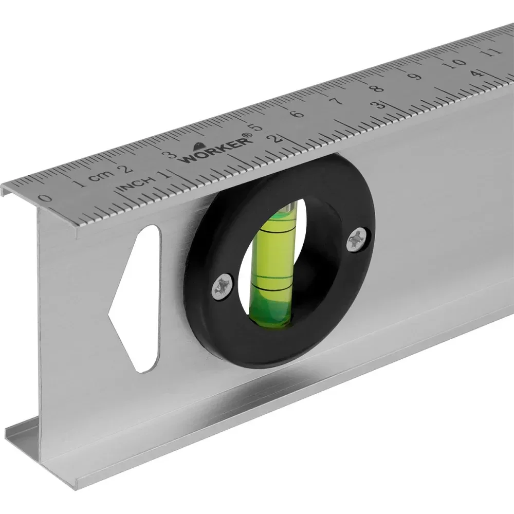 Nível Alumínio Modelo 40 Com 1000Mm 3 Bolhas Da Worker - Imagem 2