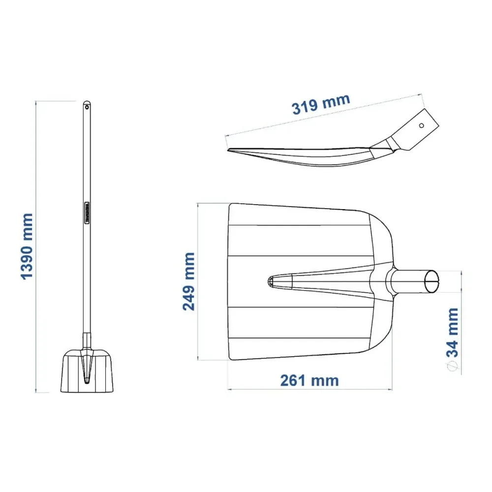 Pá Quadrada, Cabo De Madeira 120 Cm Tramontina 77480504 - Imagem 2