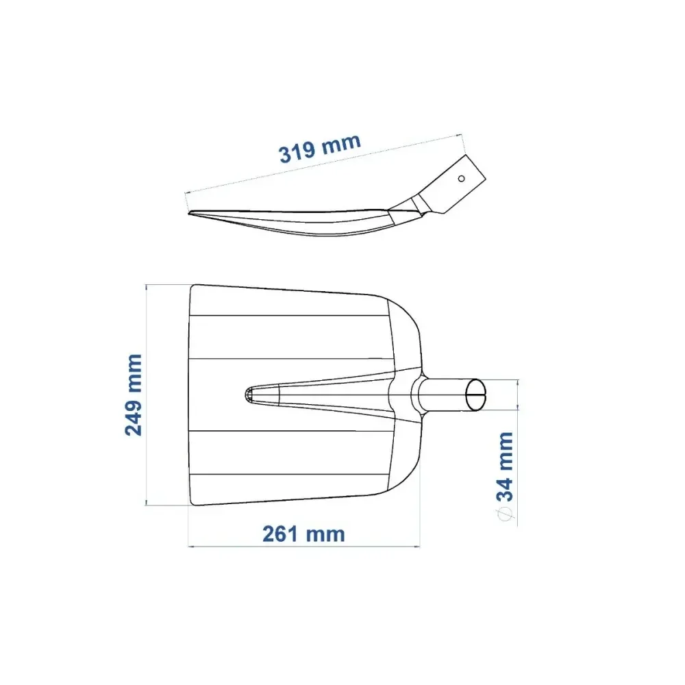Pá Quadrada, Sem Cabo Tramontina 77480004 - Imagem 2