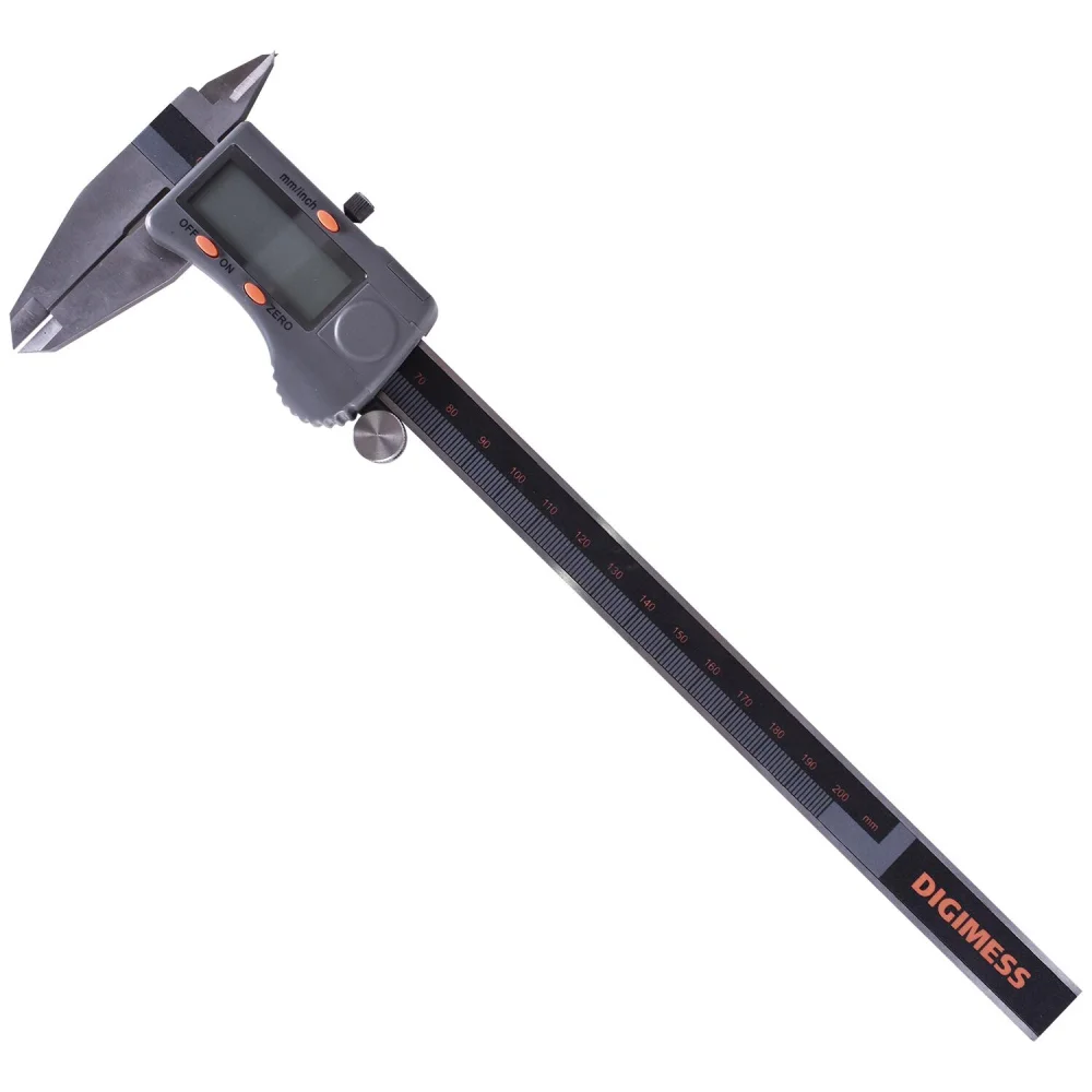 Paquímetro Digital 200Mm Resolução 0,01Mm 100.176Bl Digimess - Imagem 3