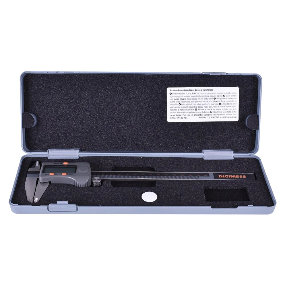 Paquímetro Digital 200Mm Resolução 0,01Mm 100.176Bl Digimess - Imagem 4