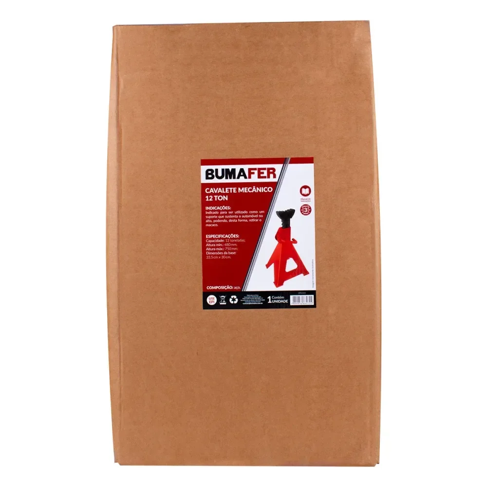 Par De Cavaletes Mecânicos 12T 335X300Mm Bumafer - Imagem 2