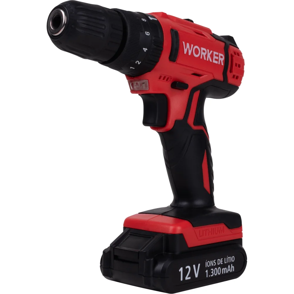 Parafusadeira De Impacto A Bateria 12V 13 Peç Worker - Imagem 3