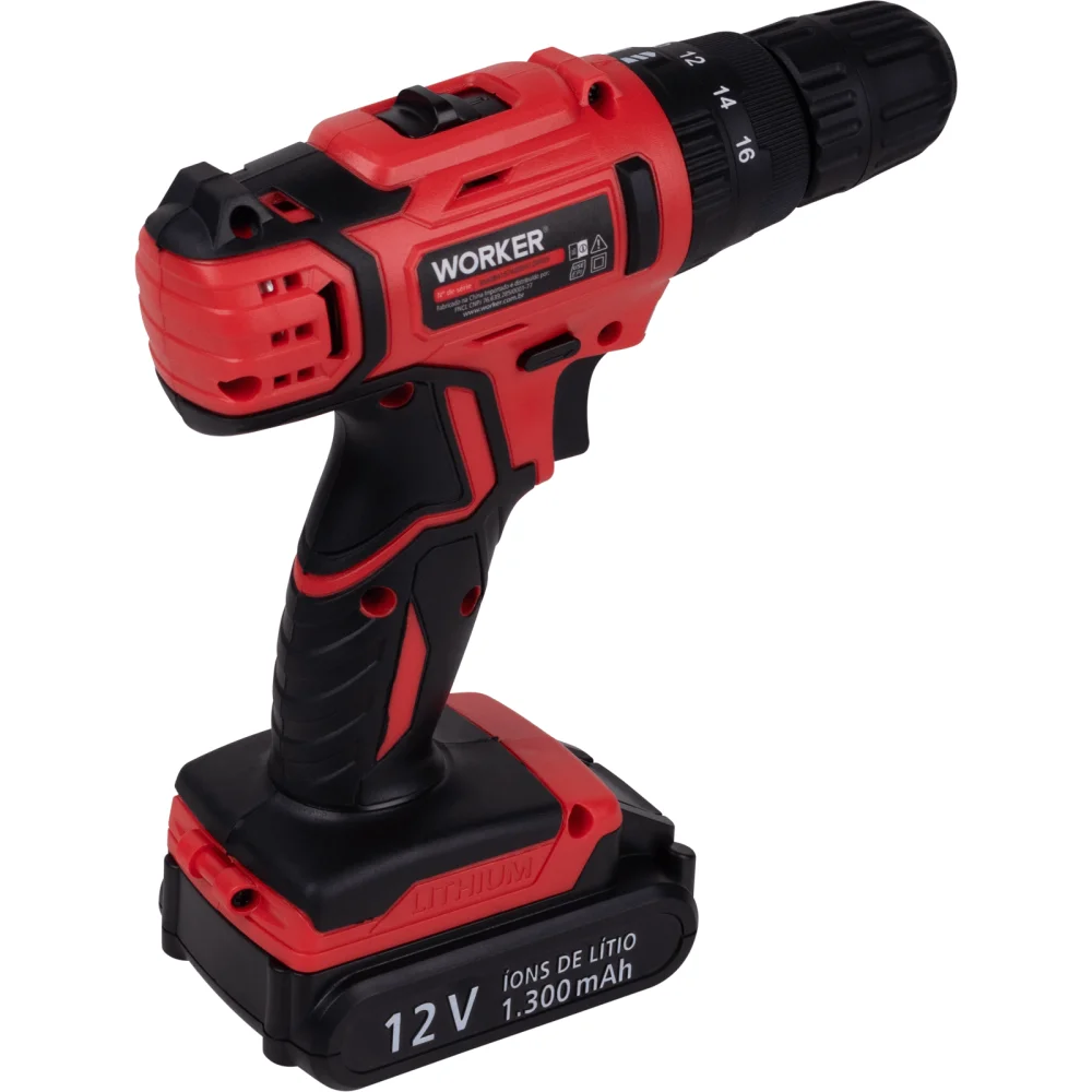 Parafusadeira De Impacto A Bateria 12V 13 Peç Worker - Imagem 4