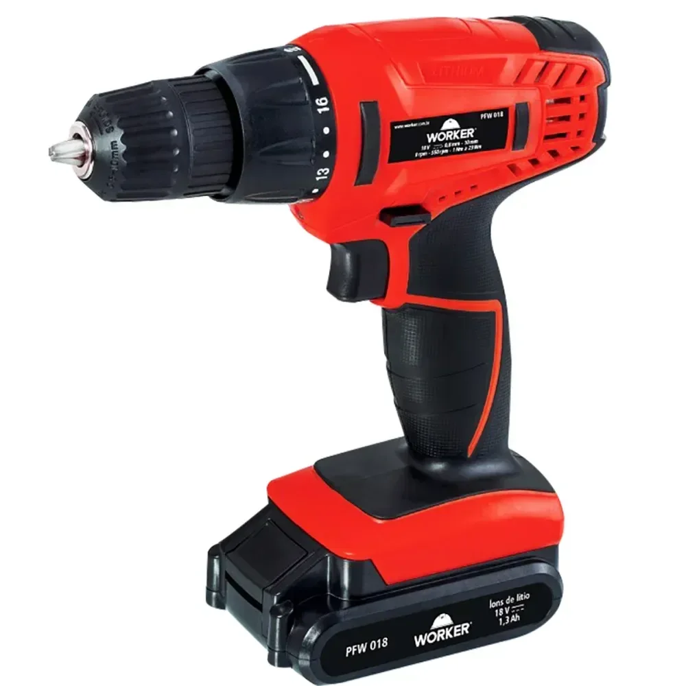 Parafusadeira E Furadeira 18V Pfw018 Bivolt Worker - Imagem 2