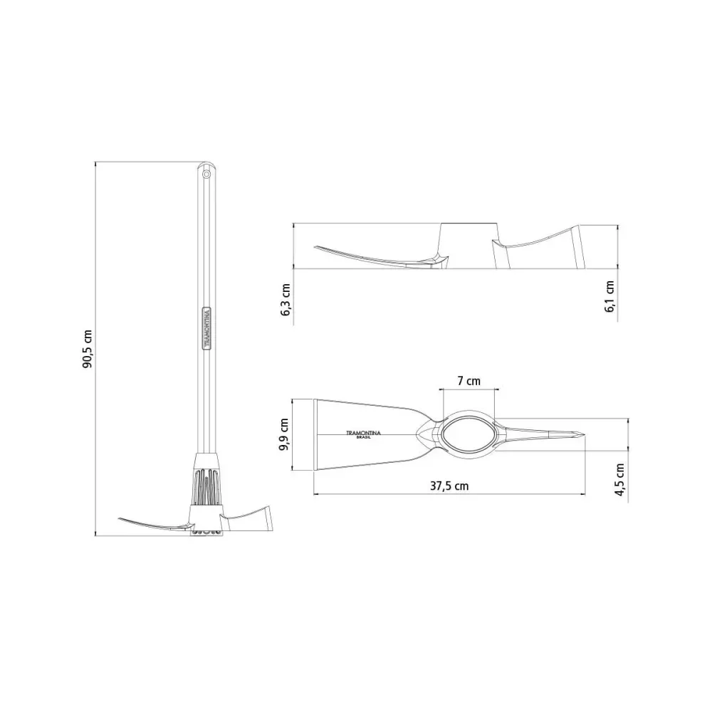 Picareta Chibanca Tamanho 4 Cabo De Madeira 90Cm Tramontina - Imagem 2
