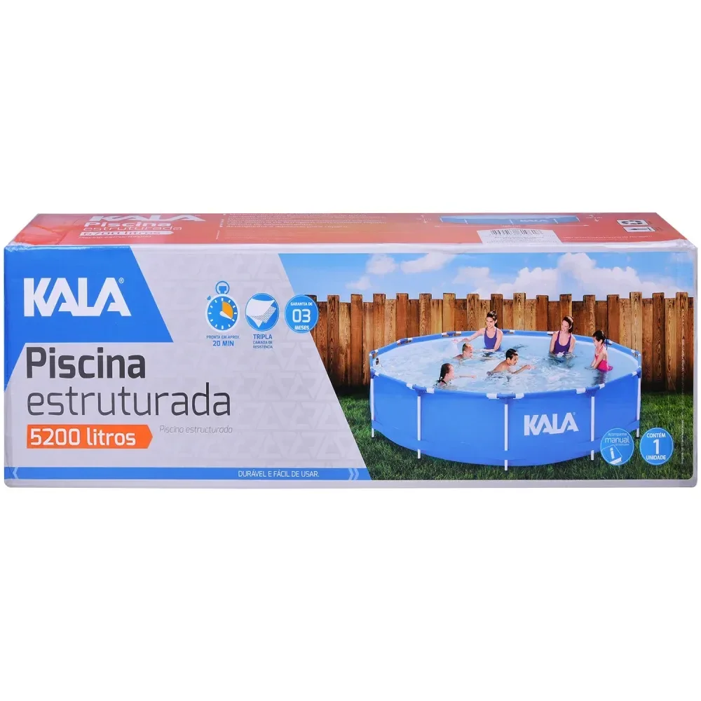 Piscina Estruturada 5200L Com Kit Reparo 305X76Cm Kala - Imagem 2