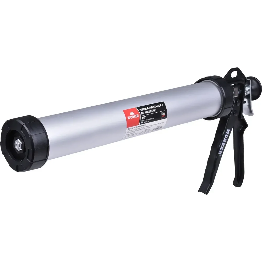 Pistola Aplicadora De Mastique Em Alumínio 15 600Ml Worker - Imagem 2