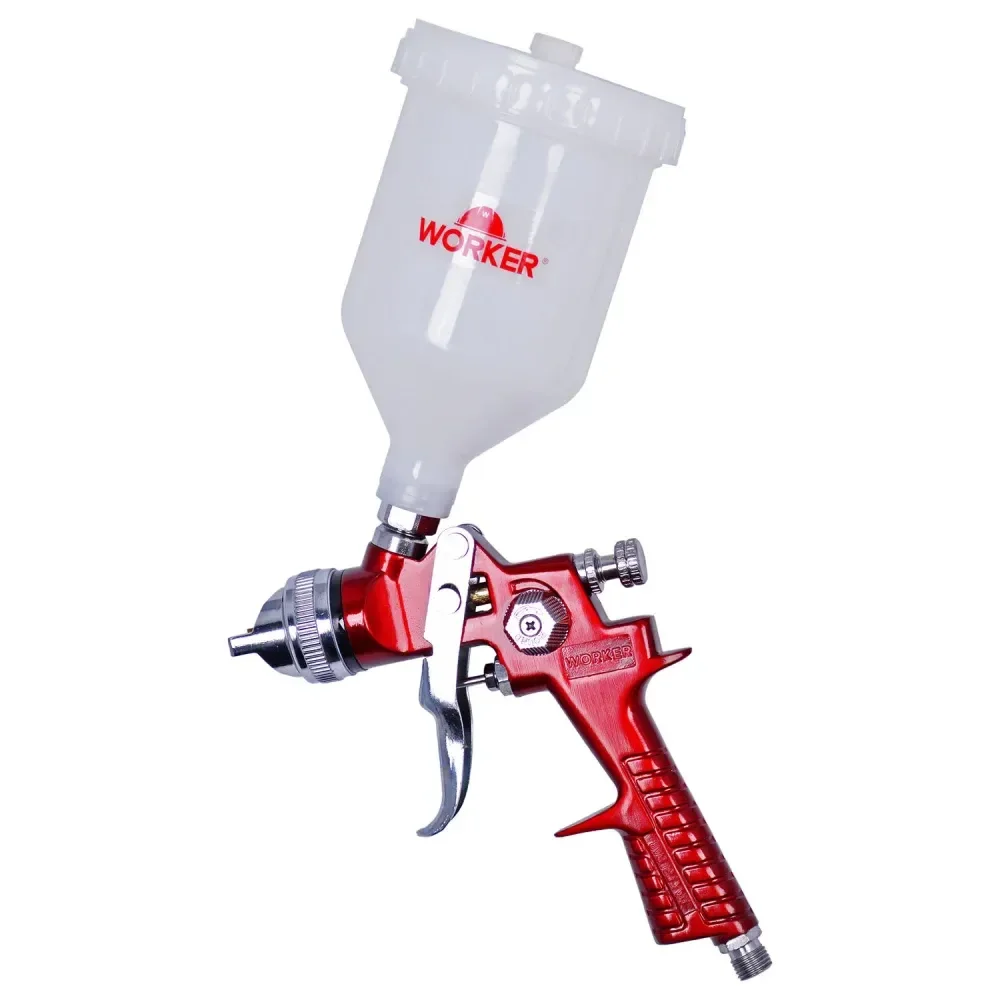 Pistola De Pintura Gravidade Hvlp 1/4 Npt 500Ml Worker - Imagem 2