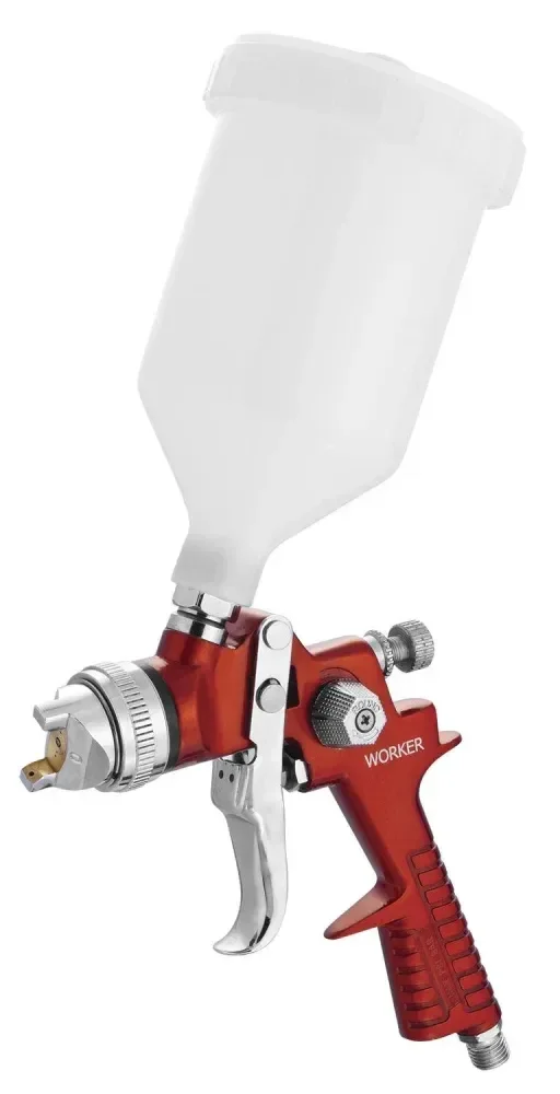 Pistola De Pintura Gravidade Hvlp 1/4 Npt 500Ml Worker - Imagem 6