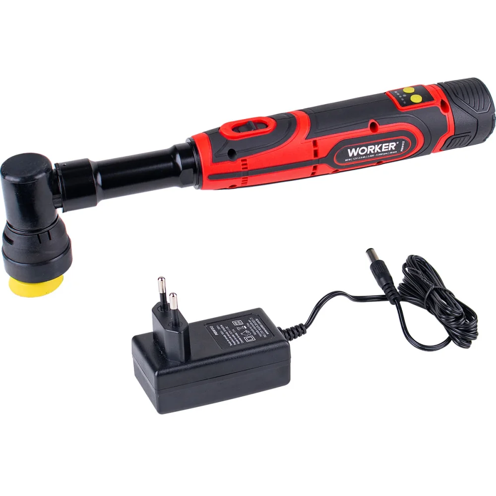 Politriz Roto-Orbital A Bateria 12V Worker - Imagem 8