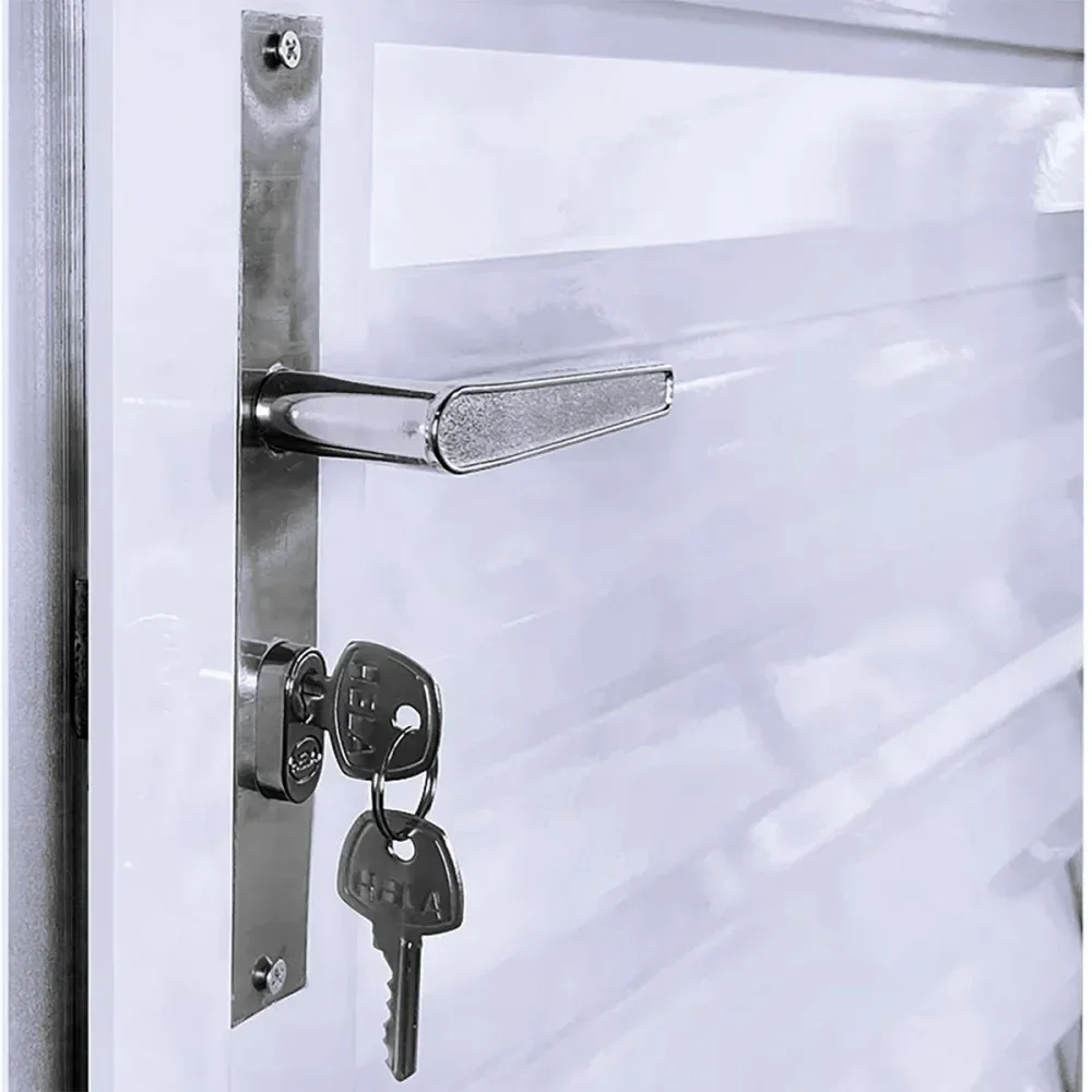 Porta Veneziana Alumínio Branco Direita 210X80Cm Aluvid - Imagem 3