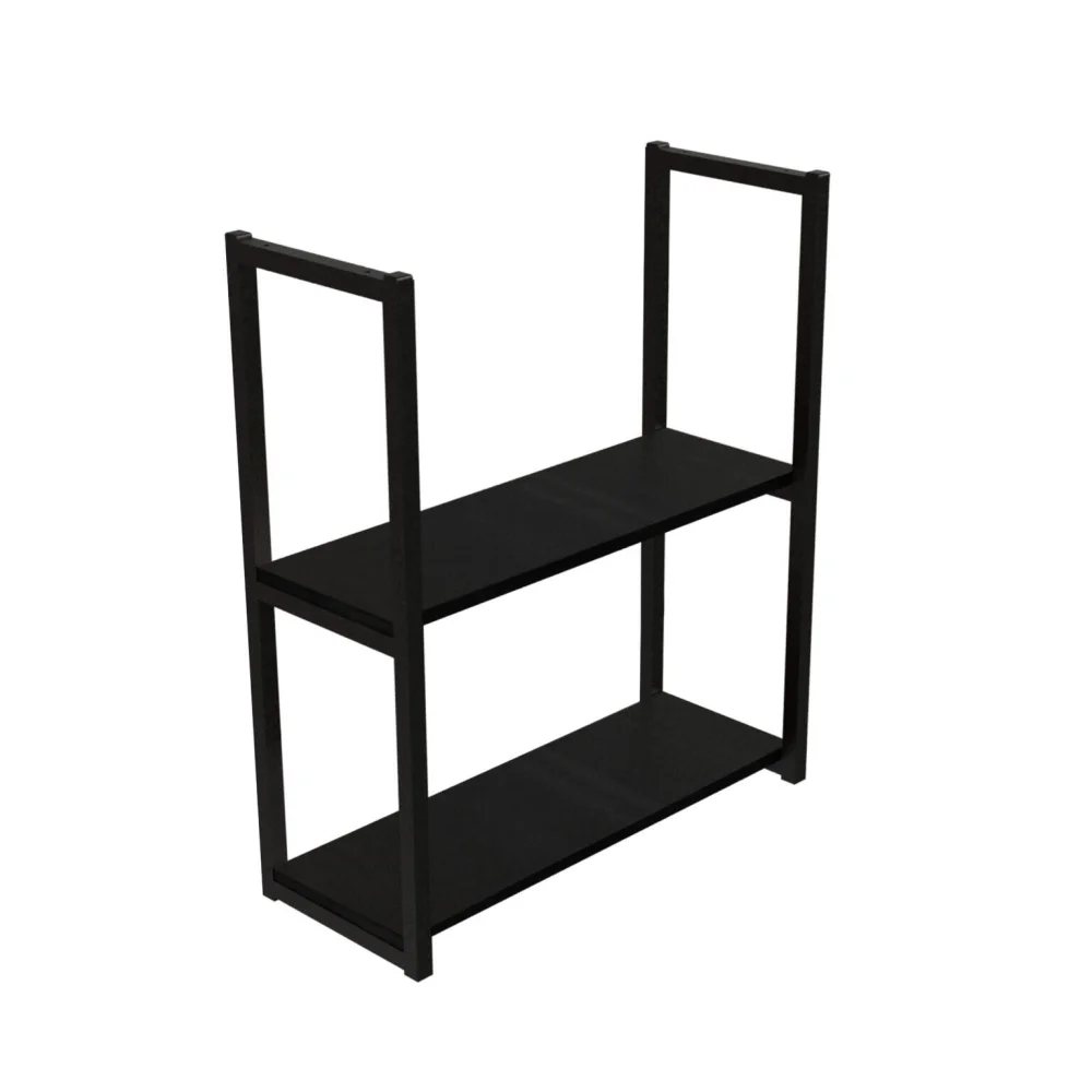 Prateleira Ind Preta 60X20 Kit 2 - Imagem 2