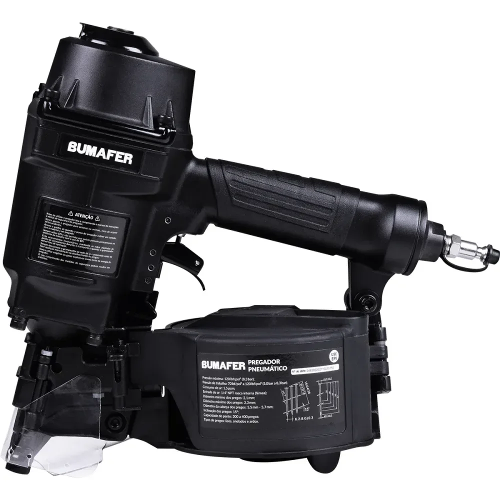 Pregador Pneumático Pp550 1/4 8,3Bar 1,5Pcm Bumafer - Imagem 2