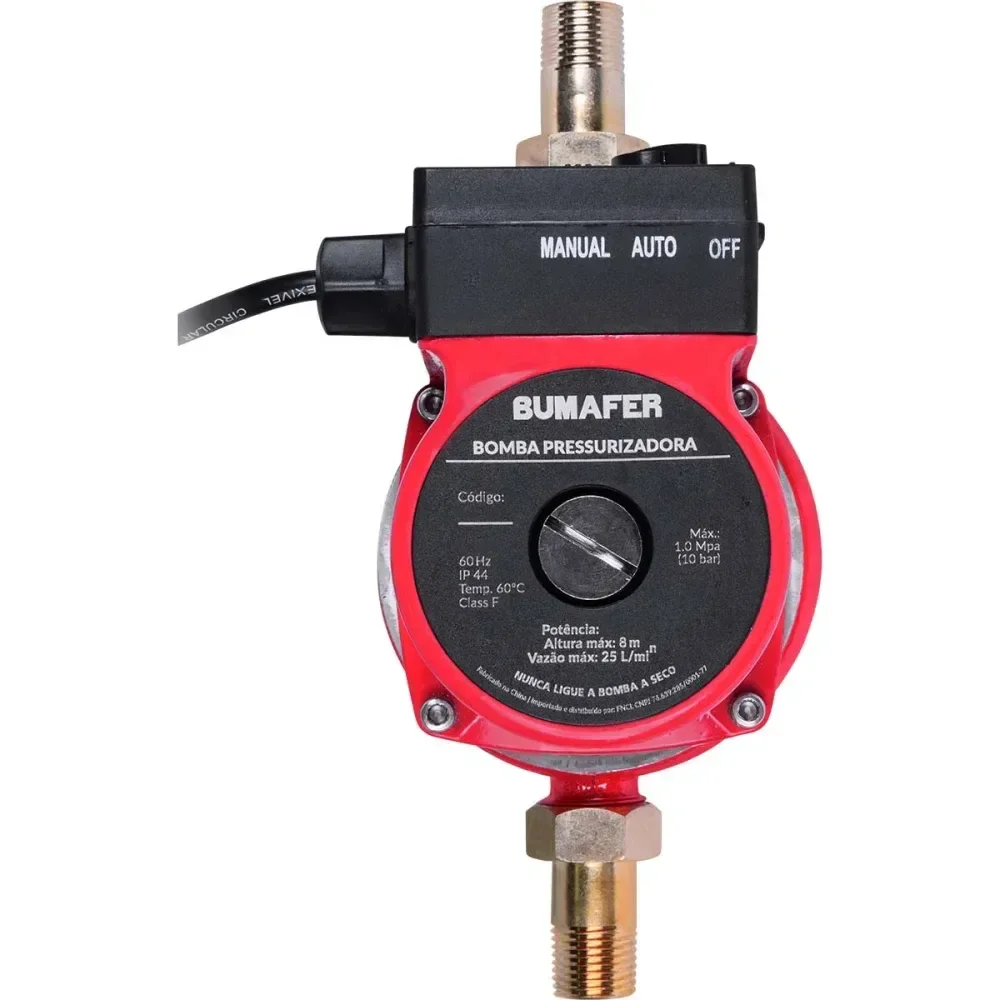 Pressurizador De Água 10Bar 120W 127V/220V Bumafer - Imagem 3