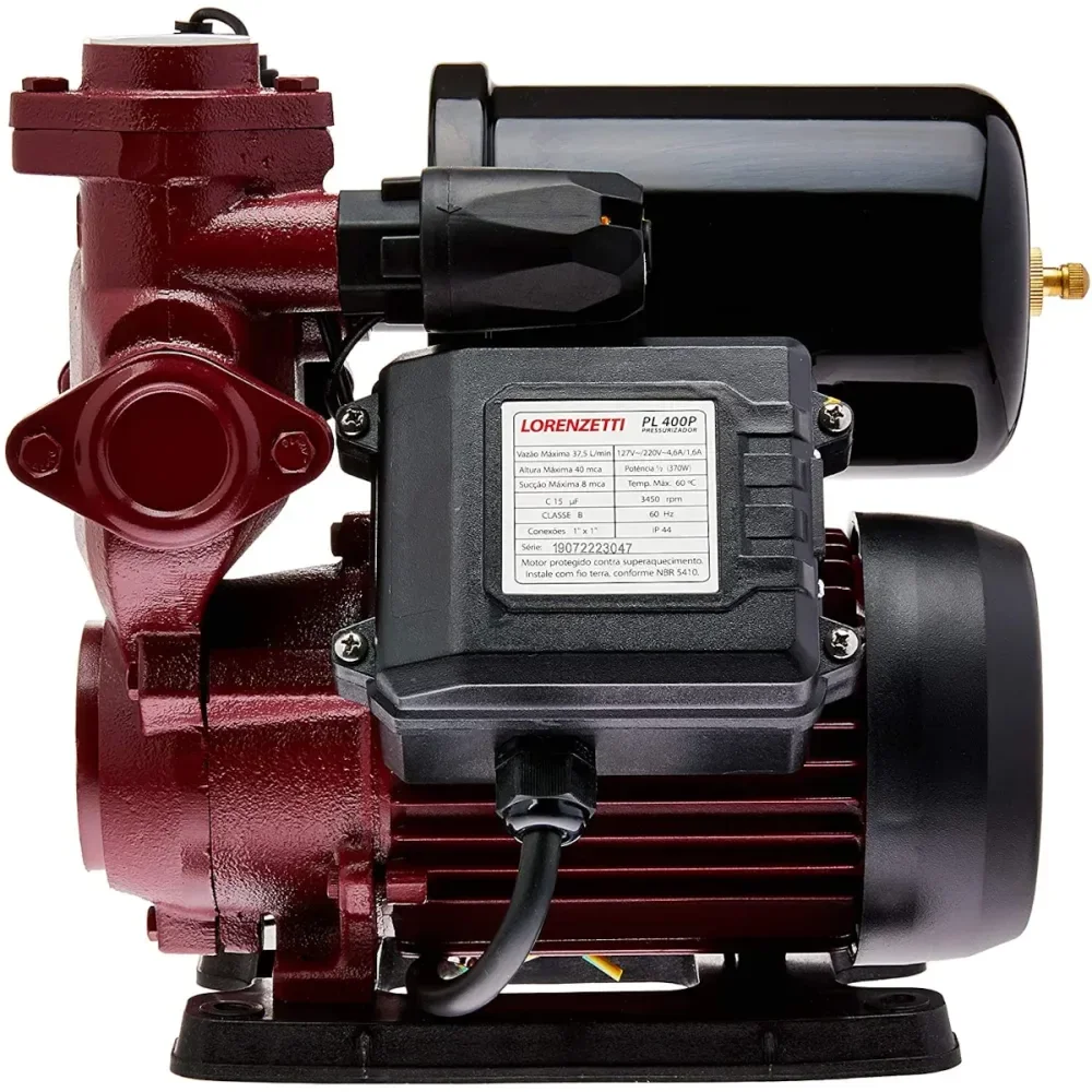 Pressurizador De Água Para Chuveiros 1/2Cv 370W Bivolt Lorenzetti - Imagem 2