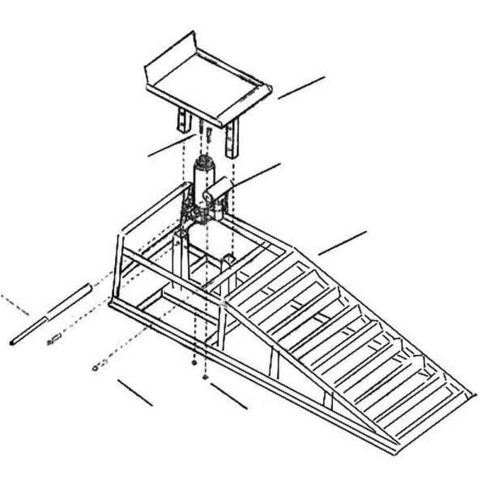 Rampa Automotiva 380Mm Com Macaco Garrafa 2 Toneladas Bumafer - Imagem 2