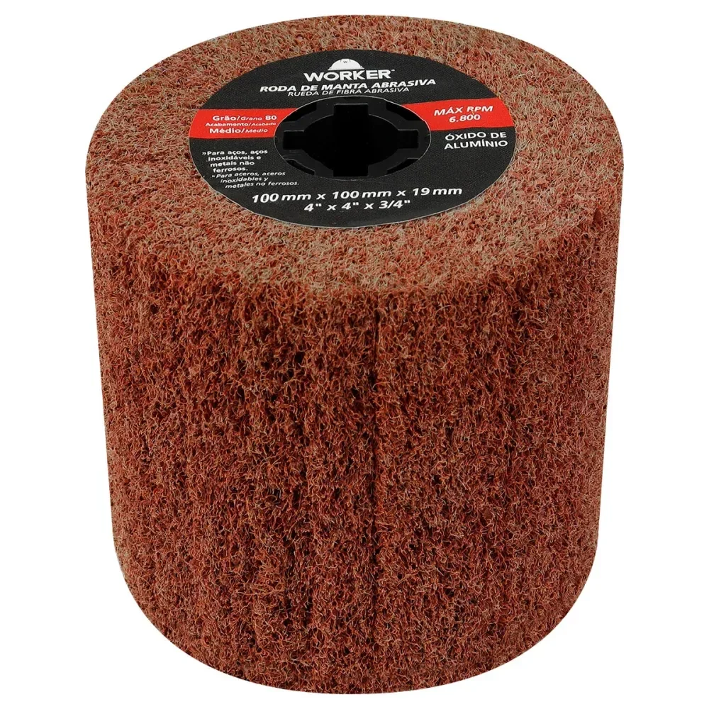 Roda Manta Abrasiva Médio G80 4/4 Worker - Imagem 2