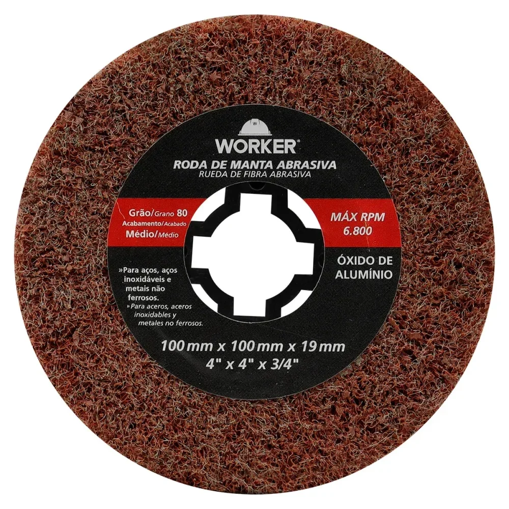 Roda Manta Abrasiva Médio G80 4/4 Worker - Imagem 3