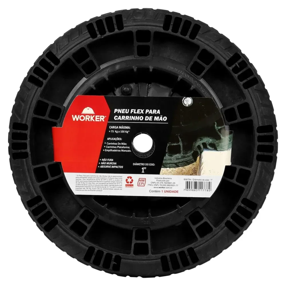 Roda Para Carrinho De Mão Flex Border 1 Worker - Imagem 2