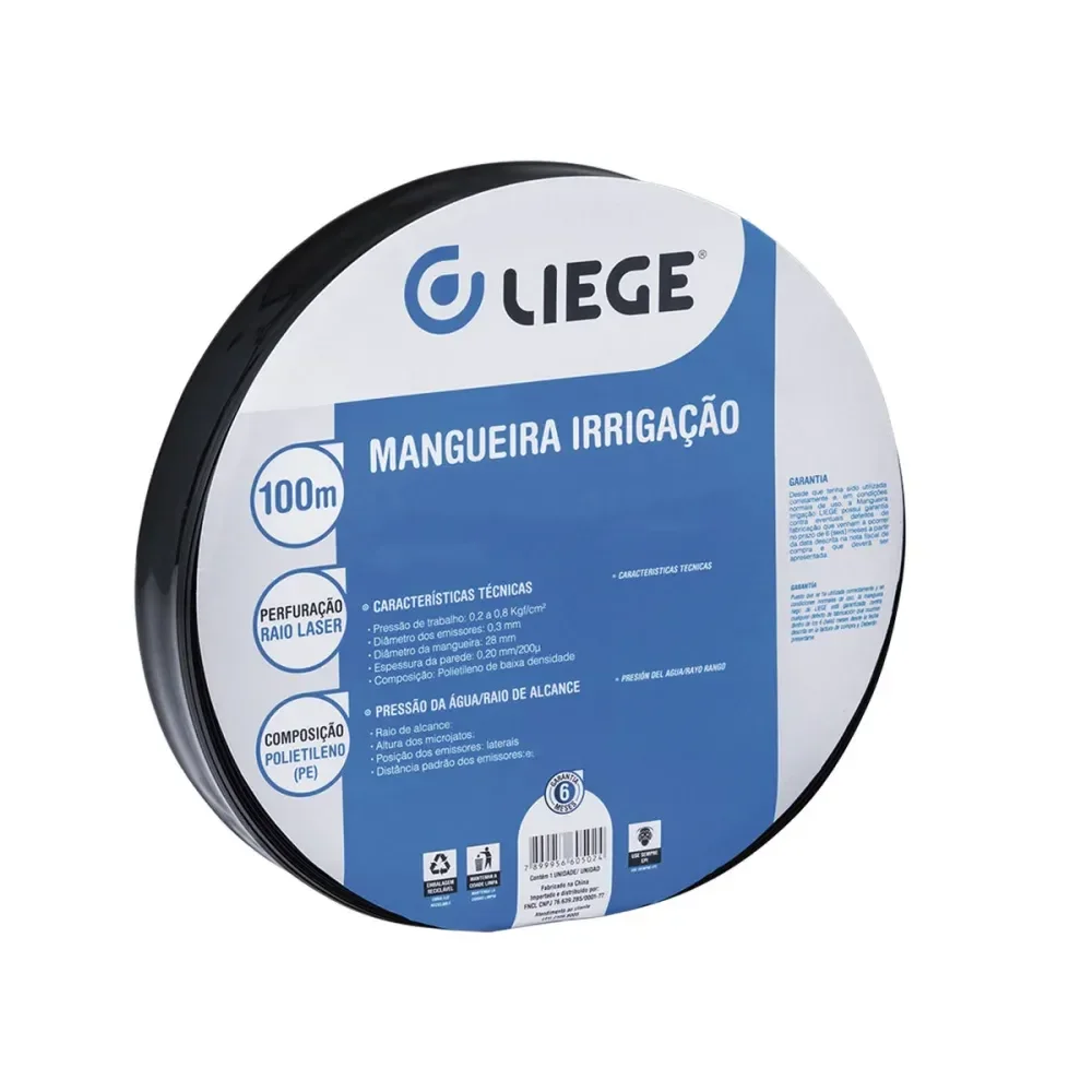 Rolo De Mangueira De Irrigação Com Jato Vertical 100M Liege - Imagem 3