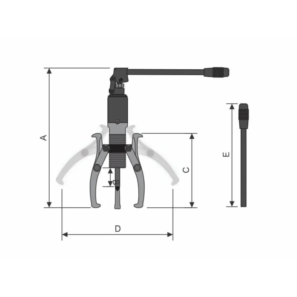 Saca Polia 3 Garras Hidráulico 85-285 Mm 10 Toneladas Bovenau Sp10000 - Imagem 3