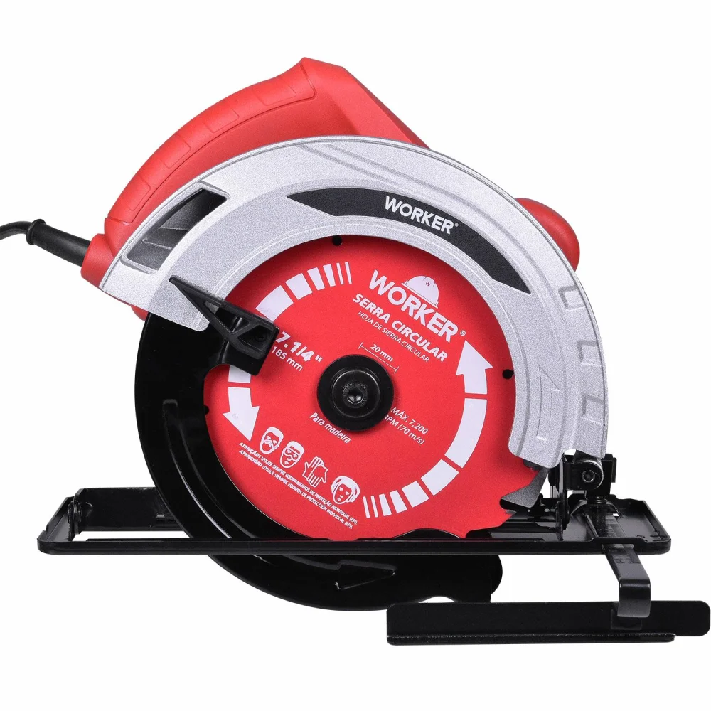 Serra Circular Elétrica 7.1/4 5000Rpm 1300W 220V Worker - Imagem 2