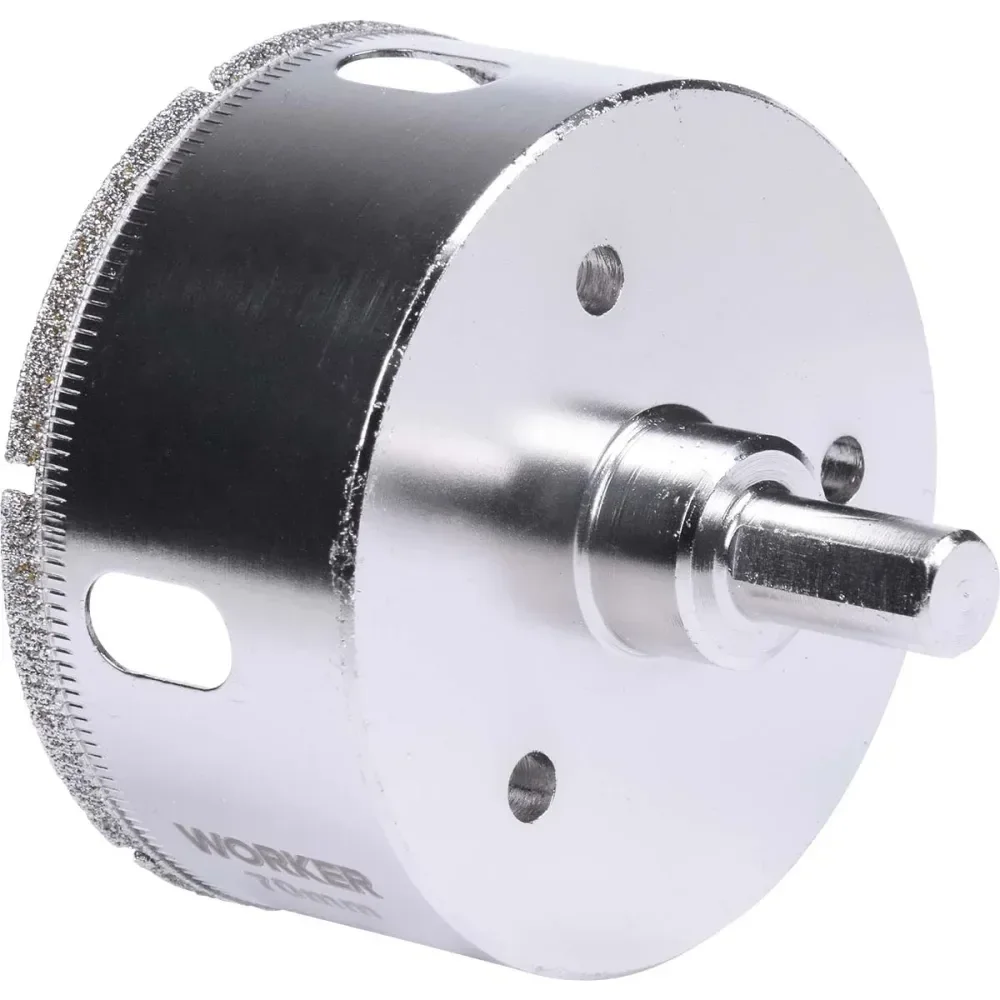 Serra Copo Diamantada Para Porcelanato Triangular 70Mm Worker - Imagem 5