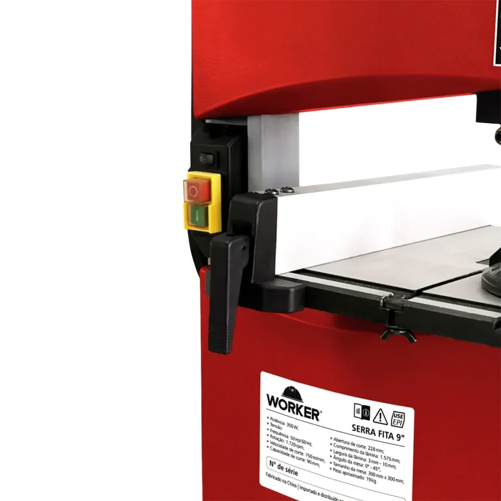 Serra Fita De Bancada Vertical 9 300W 1720Rpm Worker - Imagem 3