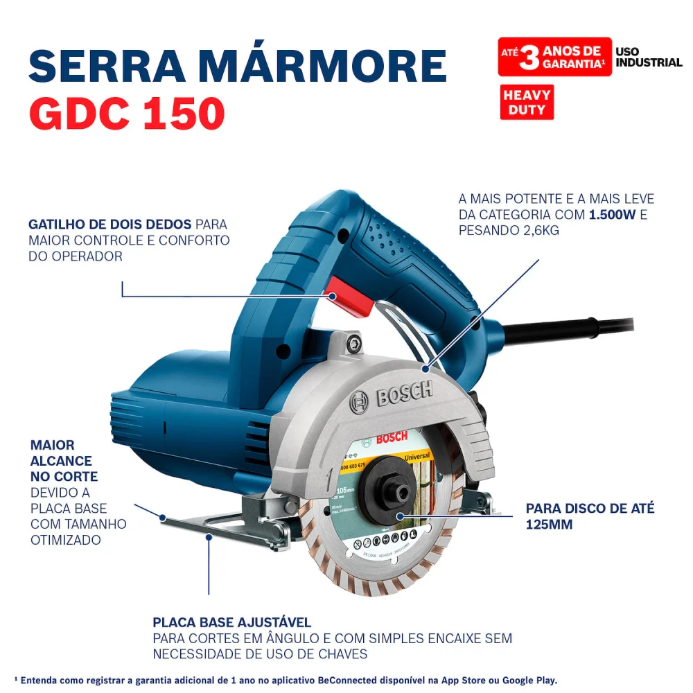 Serra Mármore Titan Gdc150 1500W Bosch - Imagem 6