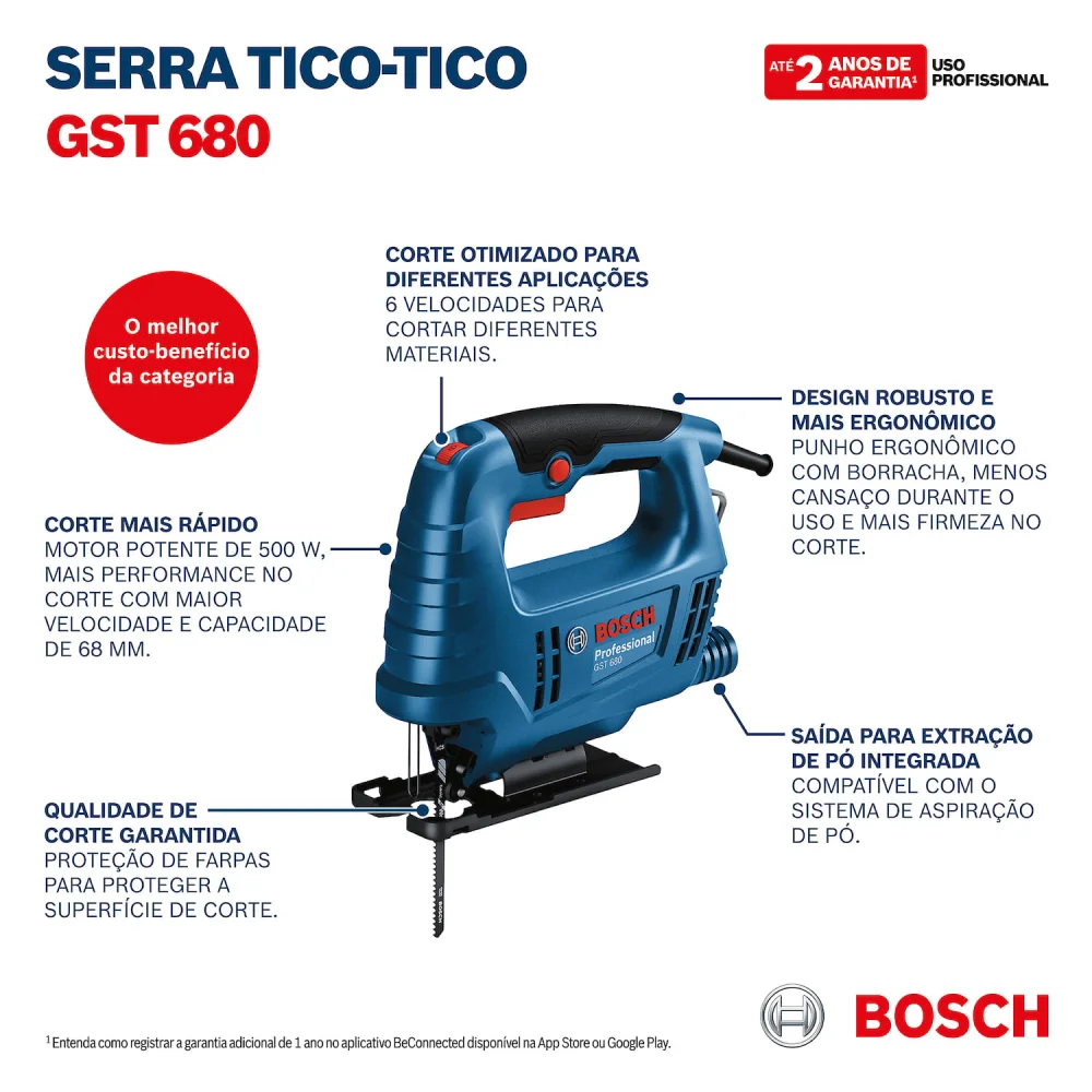 Serra Tico Tico Gst 680 500W 220V Bosch - Imagem 6