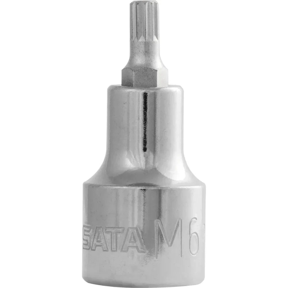 Soquete Bit Multidentado Niquelado S2+ 1/2 50Mm St24802Sc Sata - Imagem 4