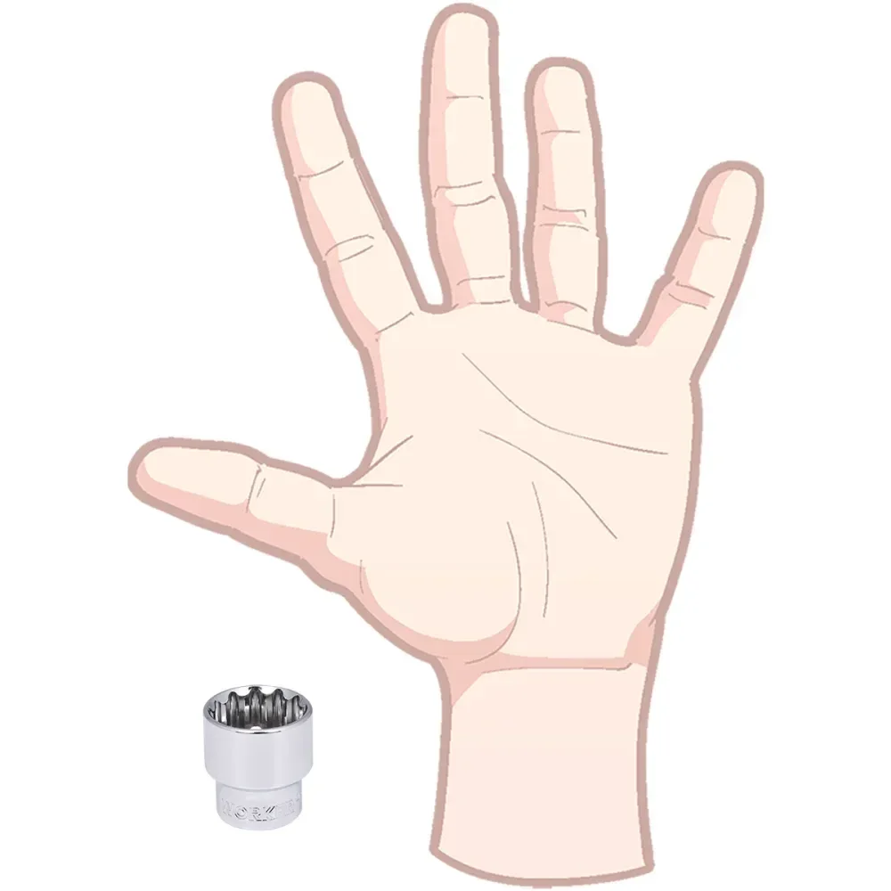 Soquete Estriado Encaixe 3/8 20Mm Worker - Imagem 5