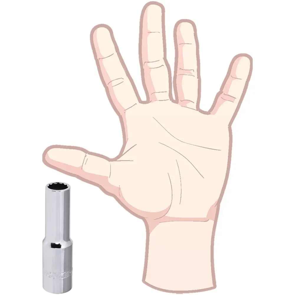 Soquete Estriado Longo Encaixe 1/2 11Mm Worker - Imagem 4