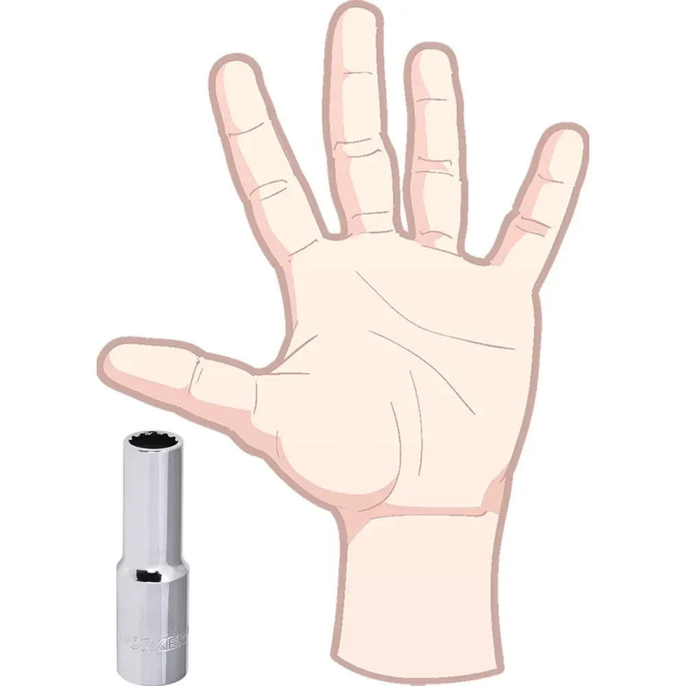 Soquete Estriado Longo Encaixe 1/2 14Mm Worker - Imagem 5