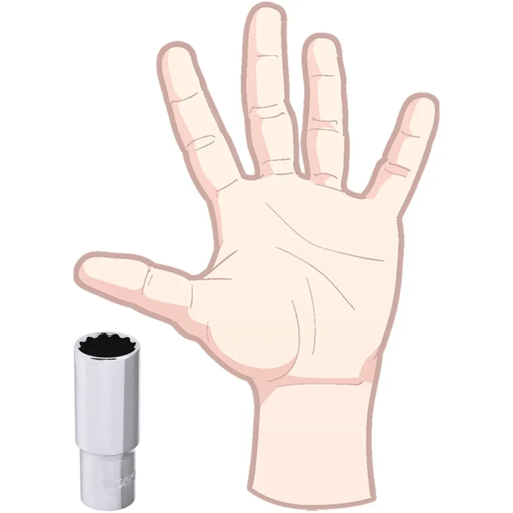 Soquete Estriado Longo Encaixe 1/2 24Mm Worker - Imagem 6