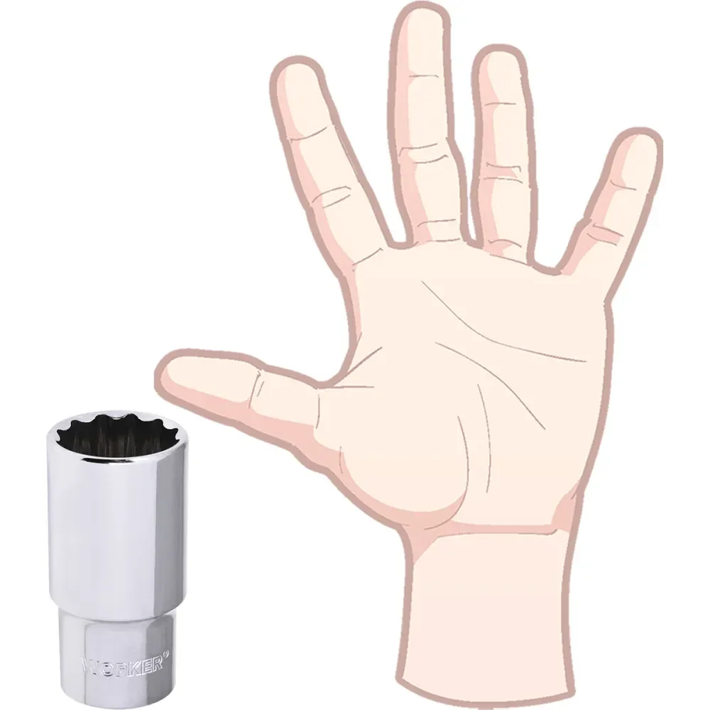 Soquete Estriado Longo Encaixe 1/2 30Mm Worker - Imagem 6