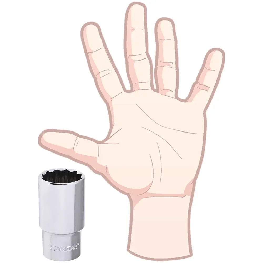 Soquete Estriado Longo Encaixe 1/2 32Mm Worker - Imagem 6