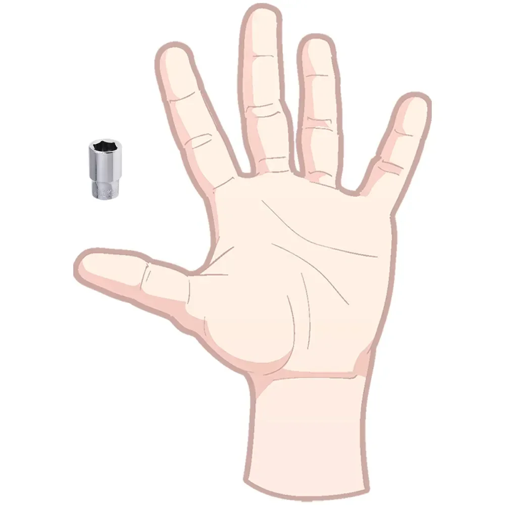 Soquete Sextavado Encaixe 1/4 3/8 Worker - Imagem 5