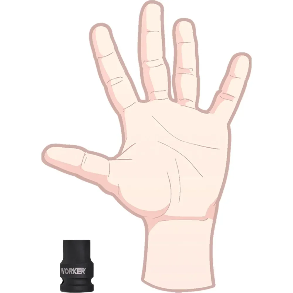 Soquete Sextavado Impacto Encaixe 1/2 15Mm Worker - Imagem 6