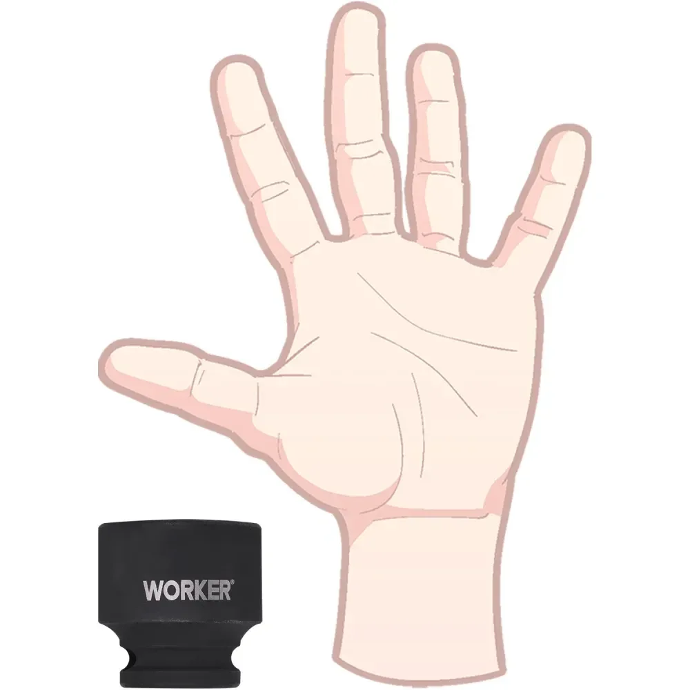 Soquete Sextavado Impacto Encaixe 1/2 32Mm Worker - Imagem 6