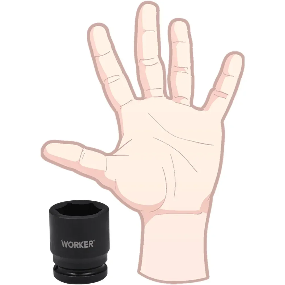 Soquete Sextavado Impacto Encaixe 3/4 30Mm Worker - Imagem 6