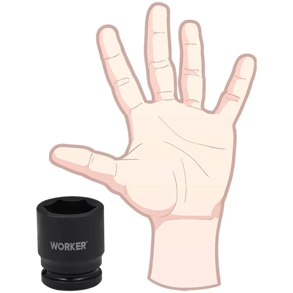 Soquete Sextavado Impacto Encaixe 3/4 34Mm Worker - Imagem 5
