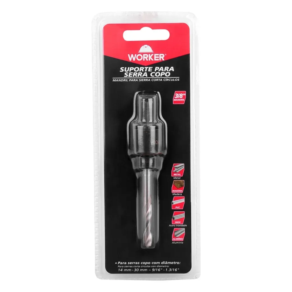 Suporte Serra Copo 3/8 14 A 30Mm Worker - Imagem 2