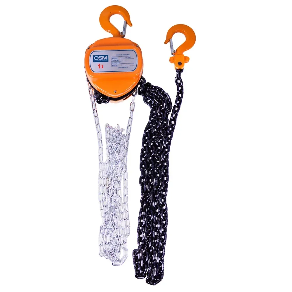 Talha Manual 1 Toneladas Corrente Com 5 Metros Tc1000 Csm - Imagem 2