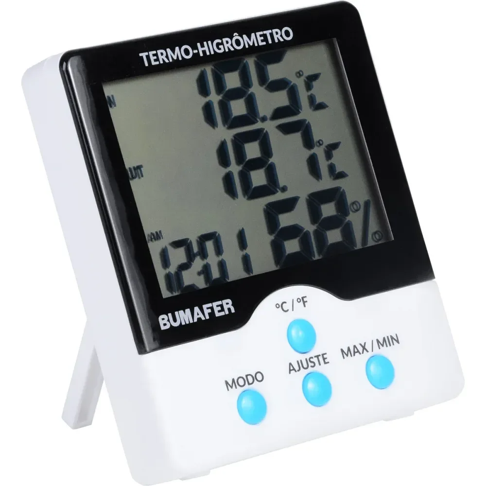 Termo Higrômetro Digital De Temperatura E Umidade 1,5M Bumafer - Imagem 2
