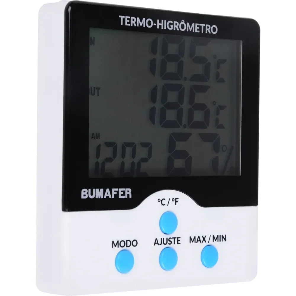 Termo Higrômetro Digital De Temperatura E Umidade 1,5M Bumafer - Imagem 4